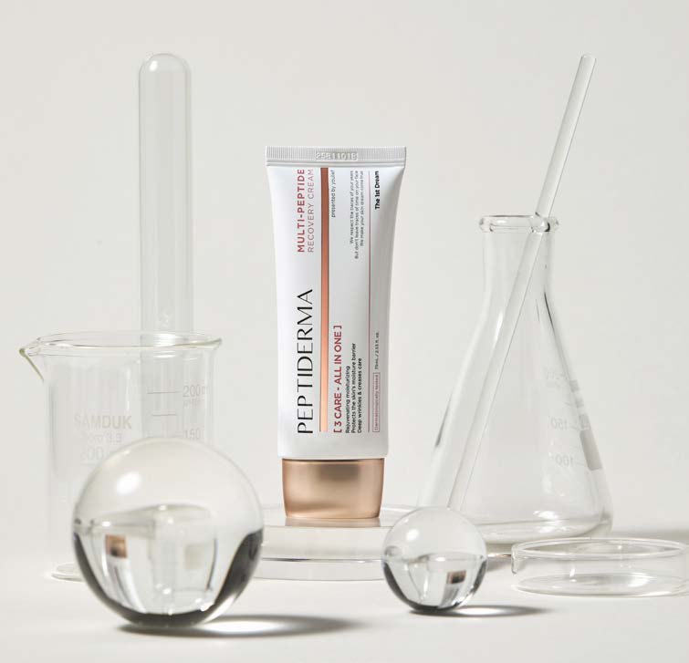 Youlief derma cream with laboratory glassware